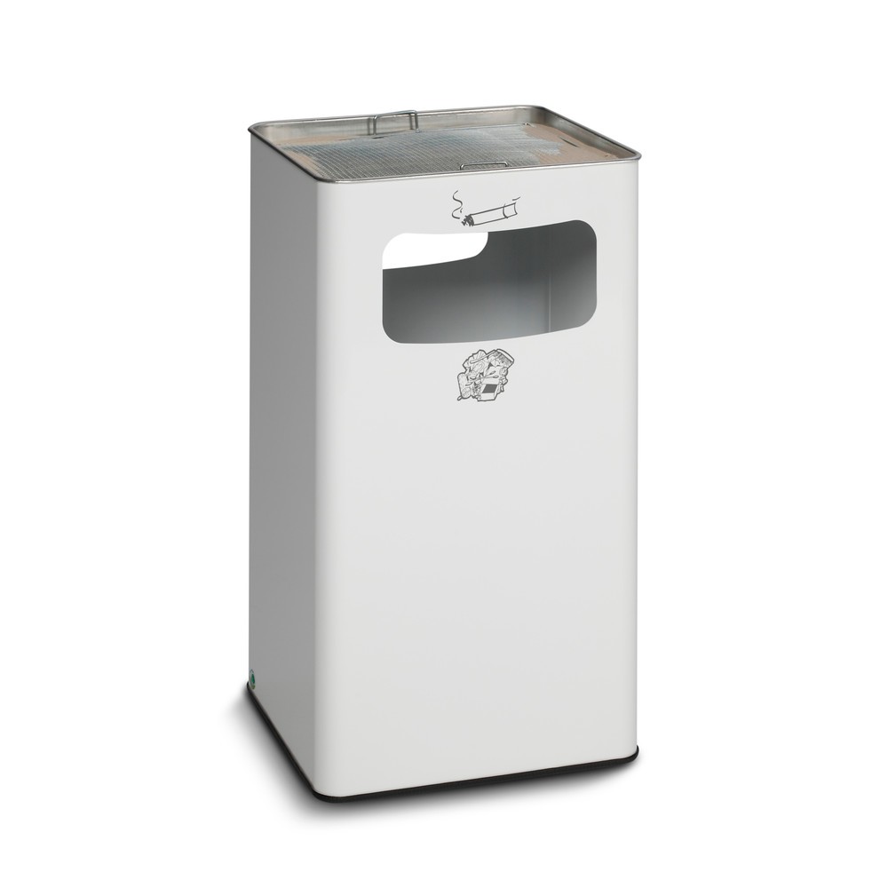 Product afbeelding: As-/afvalbakcombinatie VAR®, staand model, 96,1 liter, verkeerswit