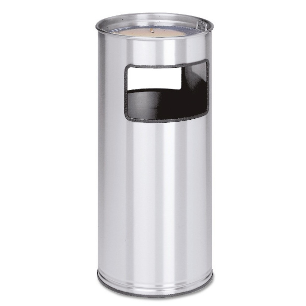 Product afbeelding: As-/afvalbakcombinatie VAR®, van roestvast staal, staand model, 37,3 liter