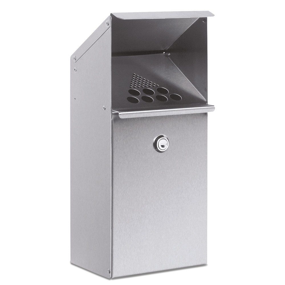 Product afbeelding: Asbak VAR® van roestvast staal, wandmodel, met beschermdak