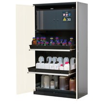 Kast voor chemicaliën en giftige stoffen met veiligheidsbox type 30, asecos®, 3 uittrekbare legborden