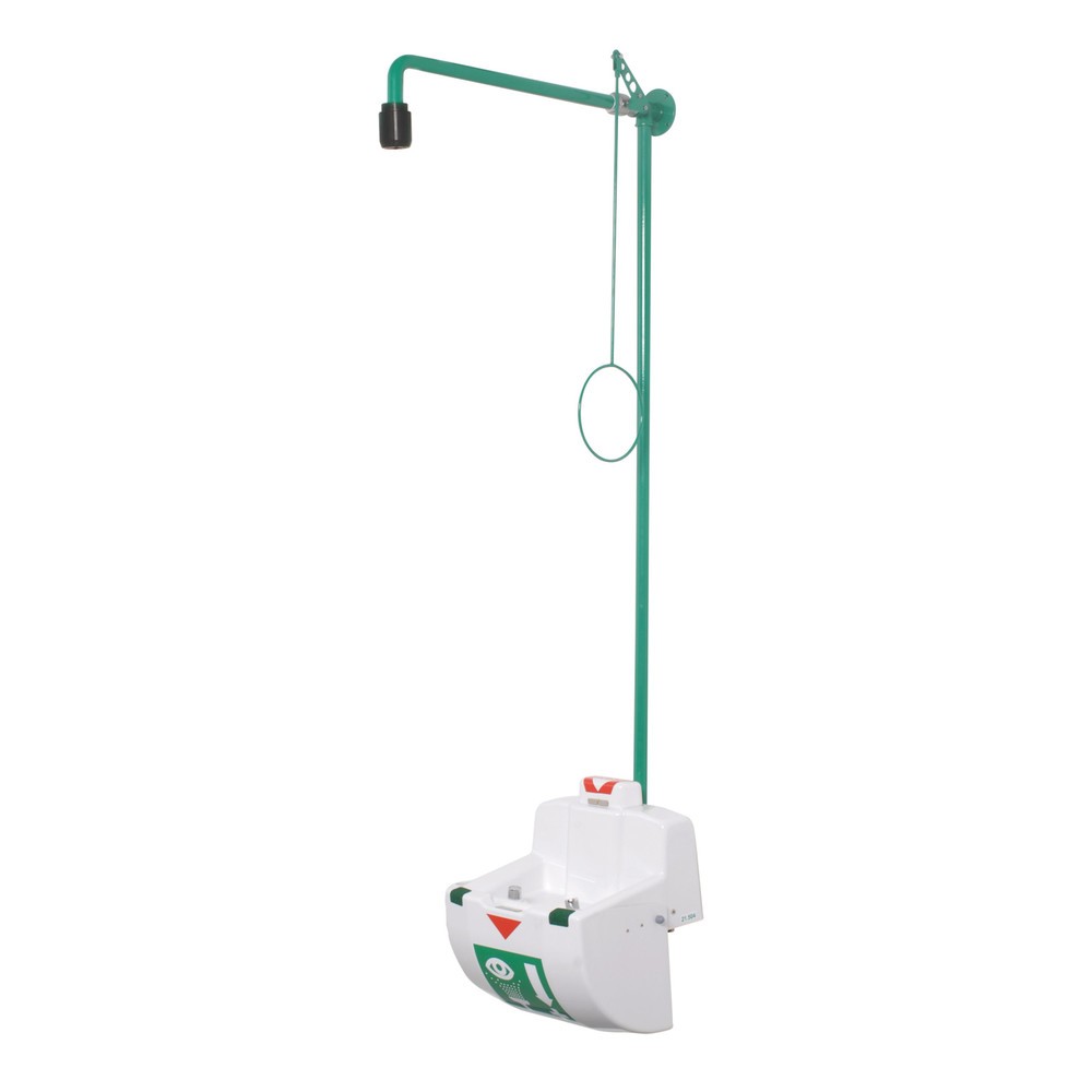 Productafbeelding nr. 1: B-Safety ClassicLine Body Emergency Douche Oog/Gezicht Douchewastafel met afdekking Wandmontage