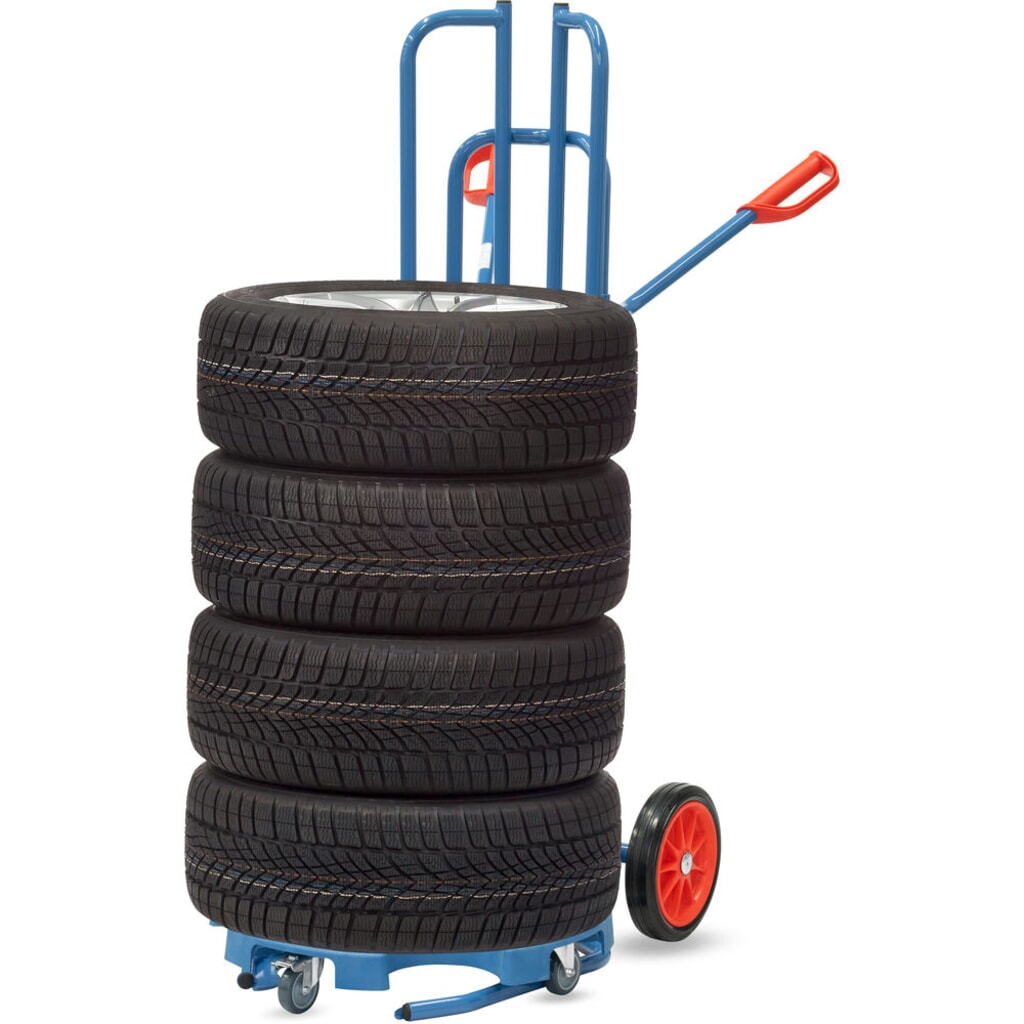 Bandensteekwagen fetra® van staal, draagvermogen 200 kg, voor 8 banden, volrubber banden Productafbeelding nr. 6: Bandensteekwagen fetra® van staal, draagvermogen 200 kg, voor 8 banden, volrubber banden