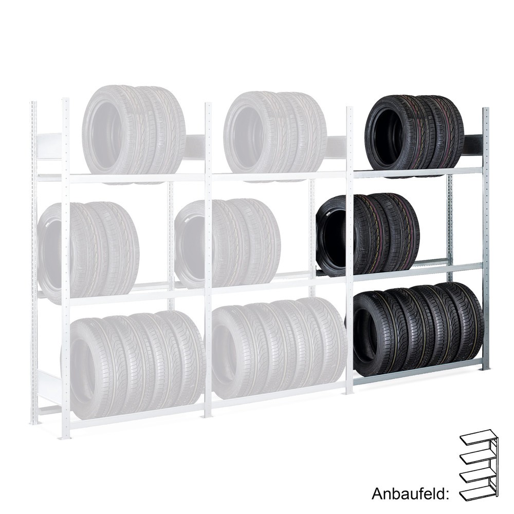 Product afbeelding: Bandenstelling verzinkt, HxBxD 3000x1500x400mm, aanbouwveld