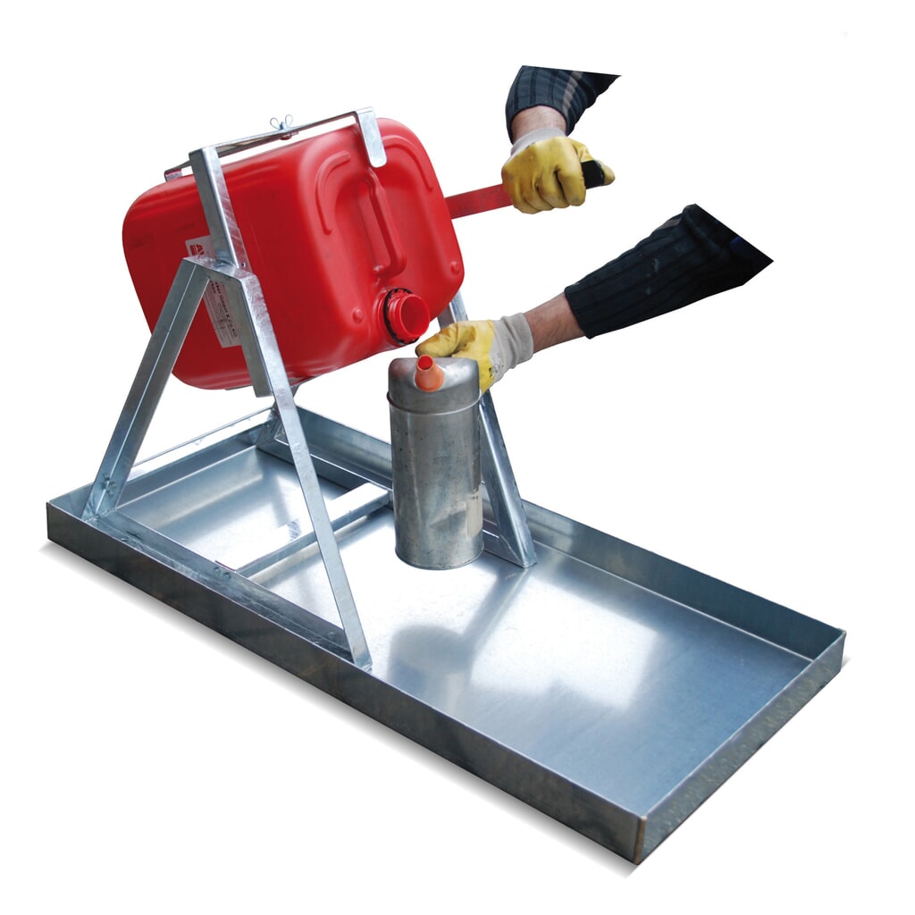 Bauer® Aftapbok incl. kantelstang, voor vaten 20/25 l, verzinkt Product afbeelding: Bauer® Aftapbok incl. kantelstang, voor vaten 20/25 l, verzinkt