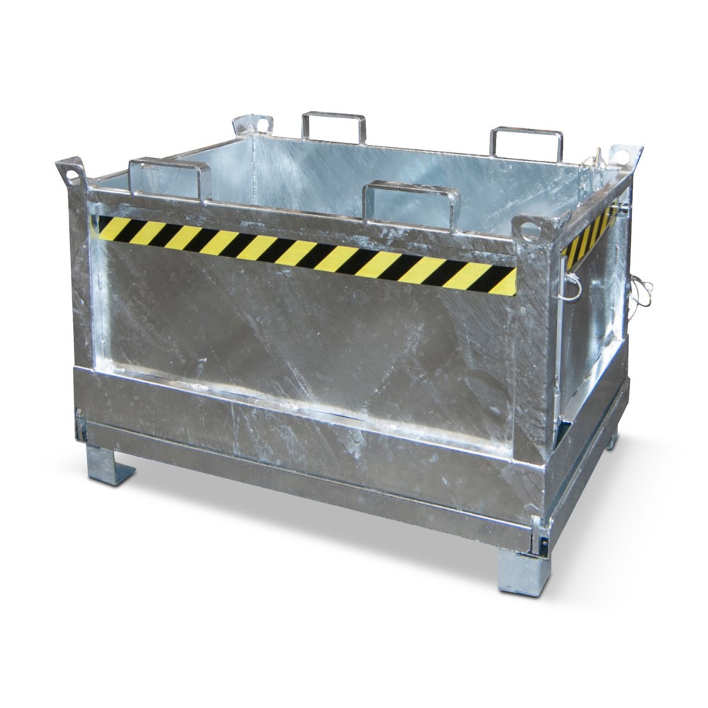 Productafbeelding nr. 1: Bauer® bodemklepcontainer, 3-voudig stapelbaar, verzinkt, draagvermogen 1.000 kg, volume 0,5 m³