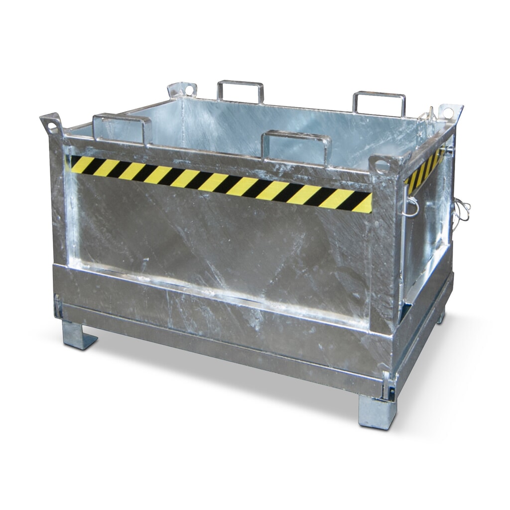 Product afbeelding: Bauer® bodemklepcontainer, 3-voudig stapelbaar, verzinkt, draagvermogen 1.000 kg, volume 0,5 m³