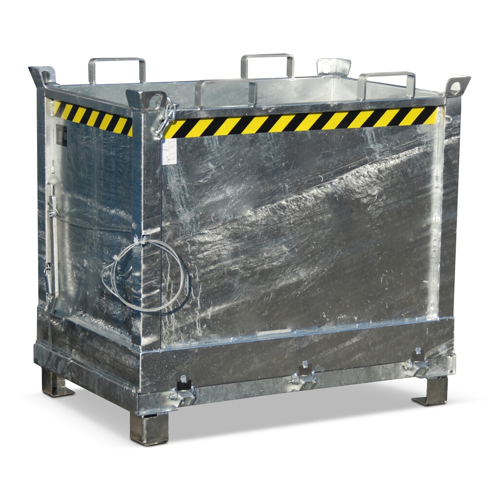 Bauer® bodemklepcontainer, 3-voudig stapelbaar, verzinkt, draagvermogen 1.000 kg, volume 0,75 m³ Product afbeelding: Bauer® bodemklepcontainer, 3-voudig stapelbaar, verzinkt, draagvermogen 1.000 kg, volume 0,75 m³