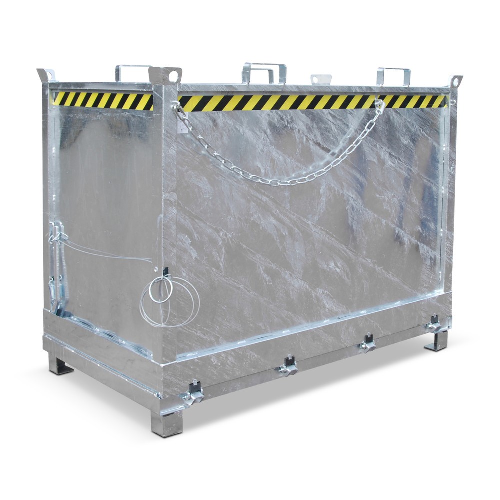 Product afbeelding: Bauer® bodemklepcontainer, 3-voudig stapelbaar, verzinkt, draagvermogen 1.500 kg, volume 2 m³