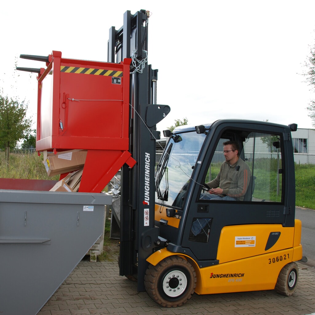 Bauer® Bak met uitklapbare bodem, 3-voudig stapelbaar, gelakt, volume 0,5 m³, RAL 2000 geeloranje Productafbeelding nr. 3: Bauer® Bak met uitklapbare bodem, 3-voudig stapelbaar, gelakt, volume 0,5 m³, RAL 2000 geeloranje