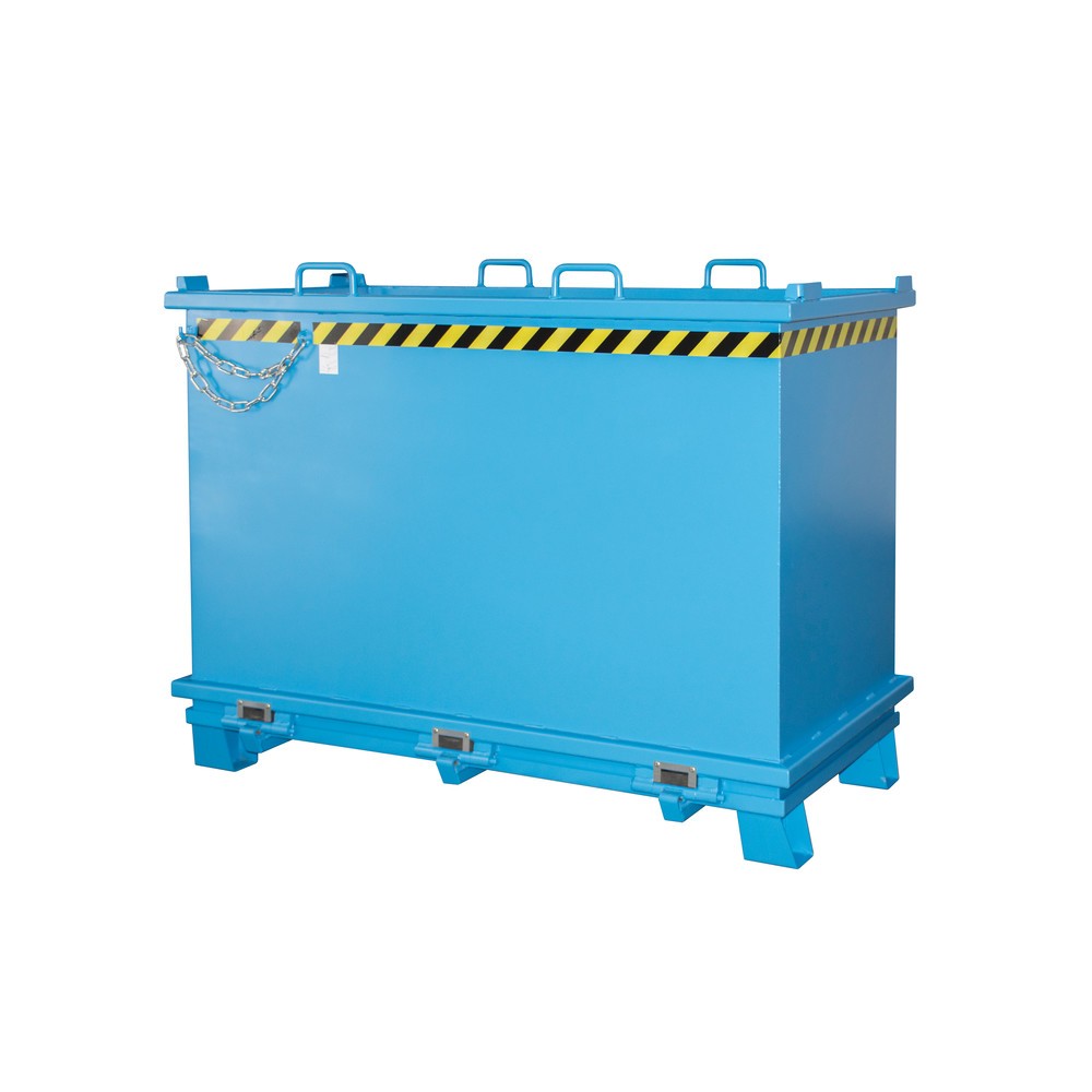 Productafbeelding nr. 1: Bauer® Bak met uitklapbare bodem, versterkte bodemklep, gelakt, volume 2 m³, RAL 5012 lichtblauw