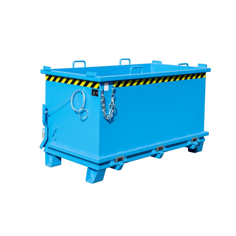 Productafbeelding nr. 1: Bauer® Bak met uitklapbare bodem, versterkte bodemklep, gelakt, volume 1,5 m³, RAL 5012 lichtblauw