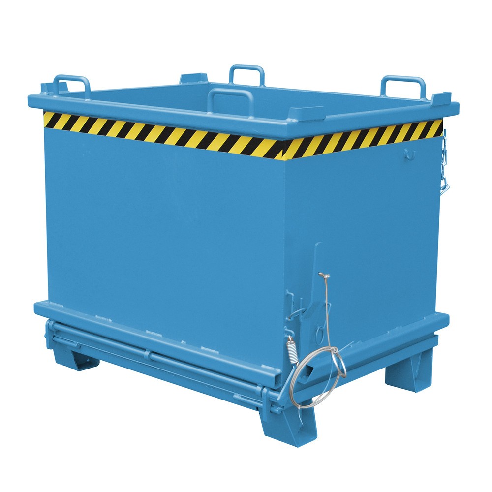 Product afbeelding: Bauer® Bak met uitklapbare bodem, versterkte bodemklep, gelakt, volume 1 m³, RAL 5012 lichtblauw