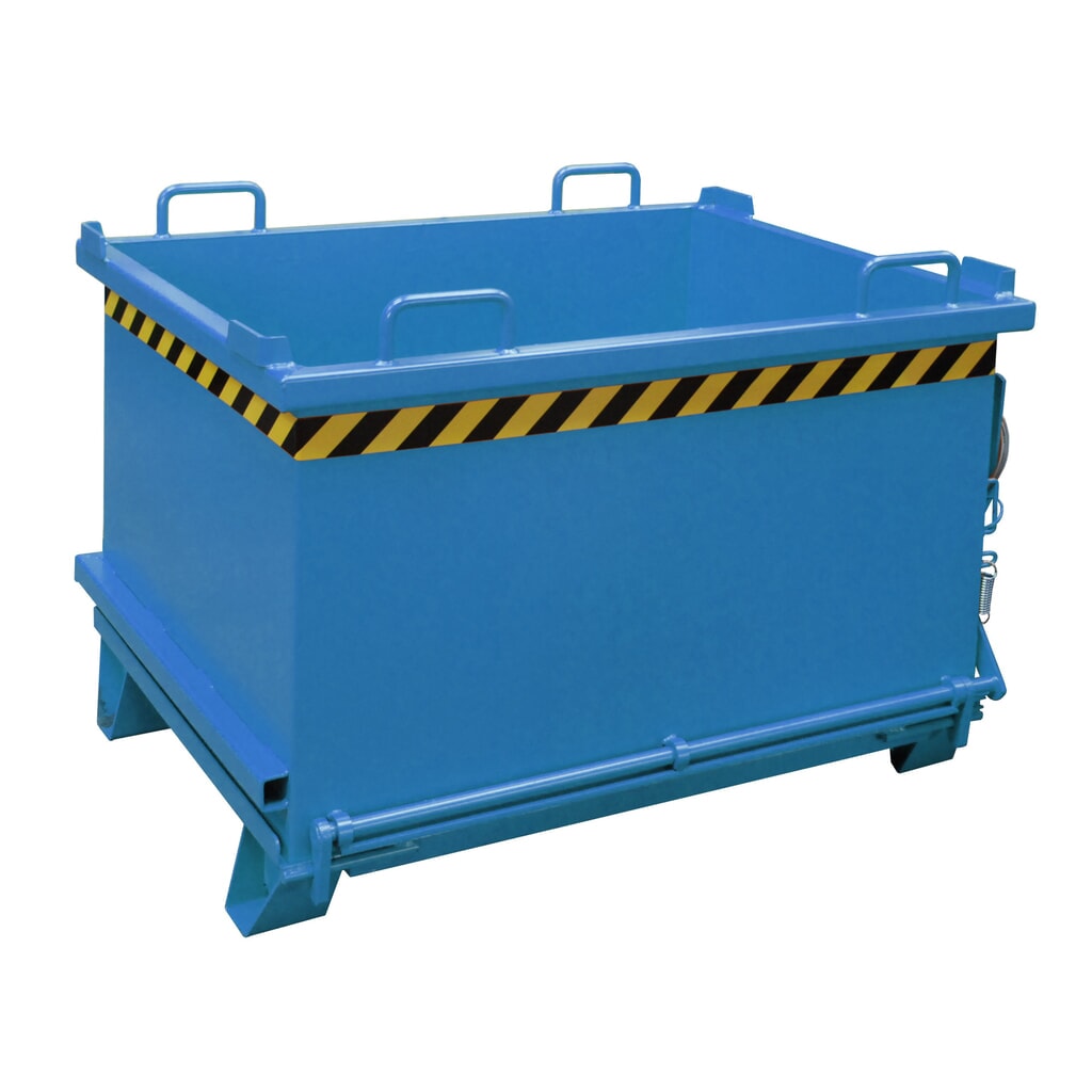 Bauer® Bak met uitklapbare bodem, versterkte bodemklep, gelakt, volume 0,75 m³, RAL 5012 lichtblauw Product afbeelding: Bauer® Bak met uitklapbare bodem, versterkte bodemklep, gelakt, volume 0,75 m³, RAL 5012 lichtblauw