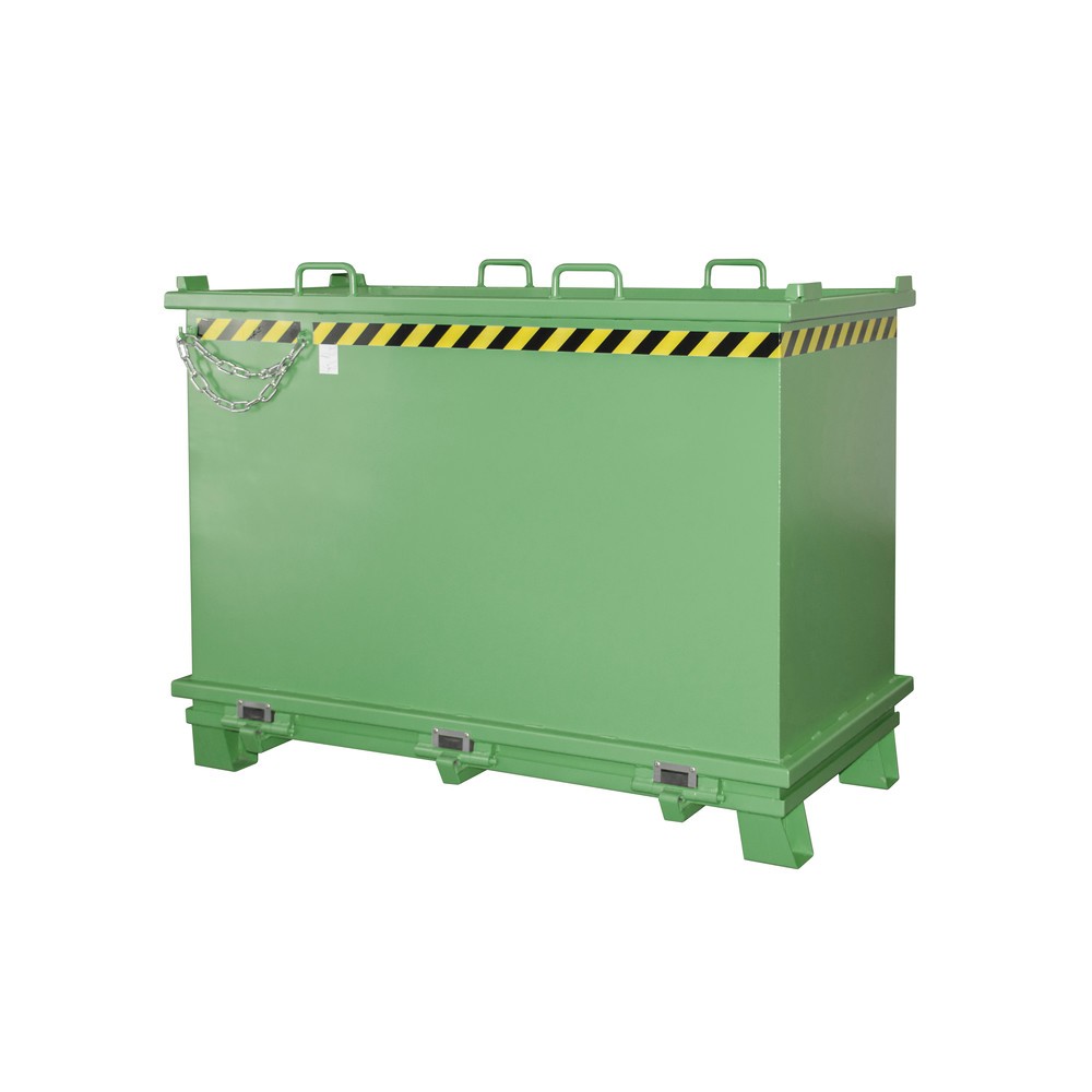 Productafbeelding nr. 1: Bauer® Bak met uitklapbare bodem, versterkte bodemklep, gelakt, volume 2 m³, RAL 6011 resedagroen