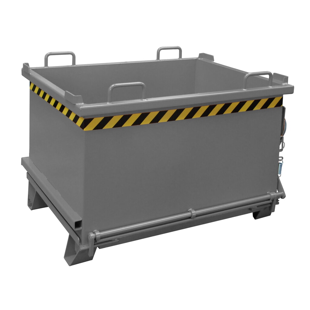 Bauer® Bak met uitklapbare bodem, versterkte bodemklep, gelakt, volume 0,75 m³, RAL 7005 muisgrijs Product afbeelding: Bauer® Bak met uitklapbare bodem, versterkte bodemklep, gelakt, volume 0,75 m³, RAL 7005 muisgrijs