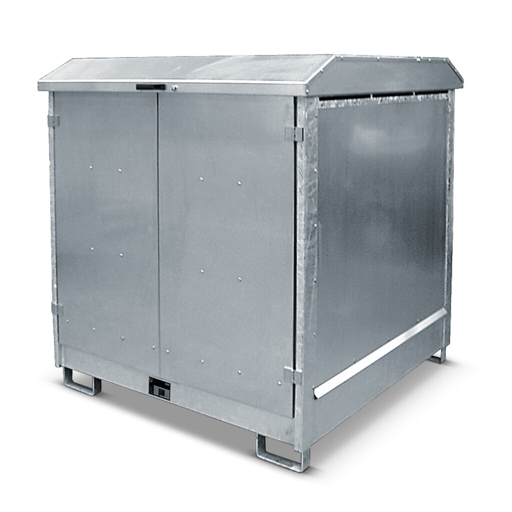 Product afbeelding: Depot voor gevaarlijke stoffen Bauer® GD-N, incl. lekbak voor 4x 200 l, hxbxd 1.550 x 1.440 x 1.500 mm