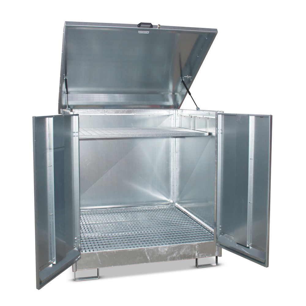 Productafbeelding nr. 2: Depot voor gevaarlijke stoffen Bauer® GD-N, incl. lekbak voor 4x 200 l, hxbxd 1.550 x 1.440 x 1.500 mm
