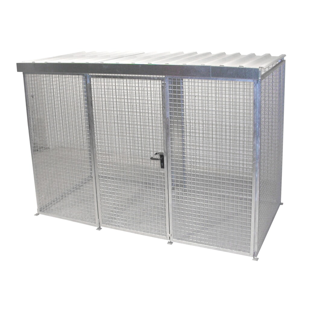 Product afbeelding: Bauer® Gasflescontainer met dak, 1 deur, 78 flessen