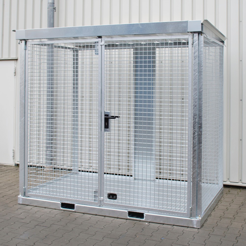 Product afbeelding: Bauer® Gasflessencontainer GFC-E, max. 60 gasflessen, traanplaatbodem