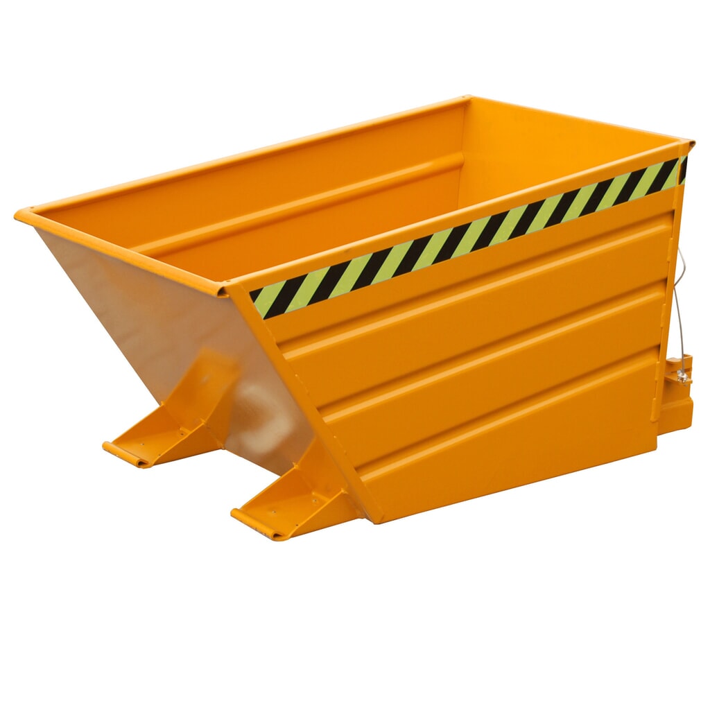Bauer® Kantelbak compact, gelakt, volume 0,5 m³, RAL 2000 geeloranje Product afbeelding: Bauer® Kantelbak compact, gelakt, volume 0,5 m³, RAL 2000 geeloranje