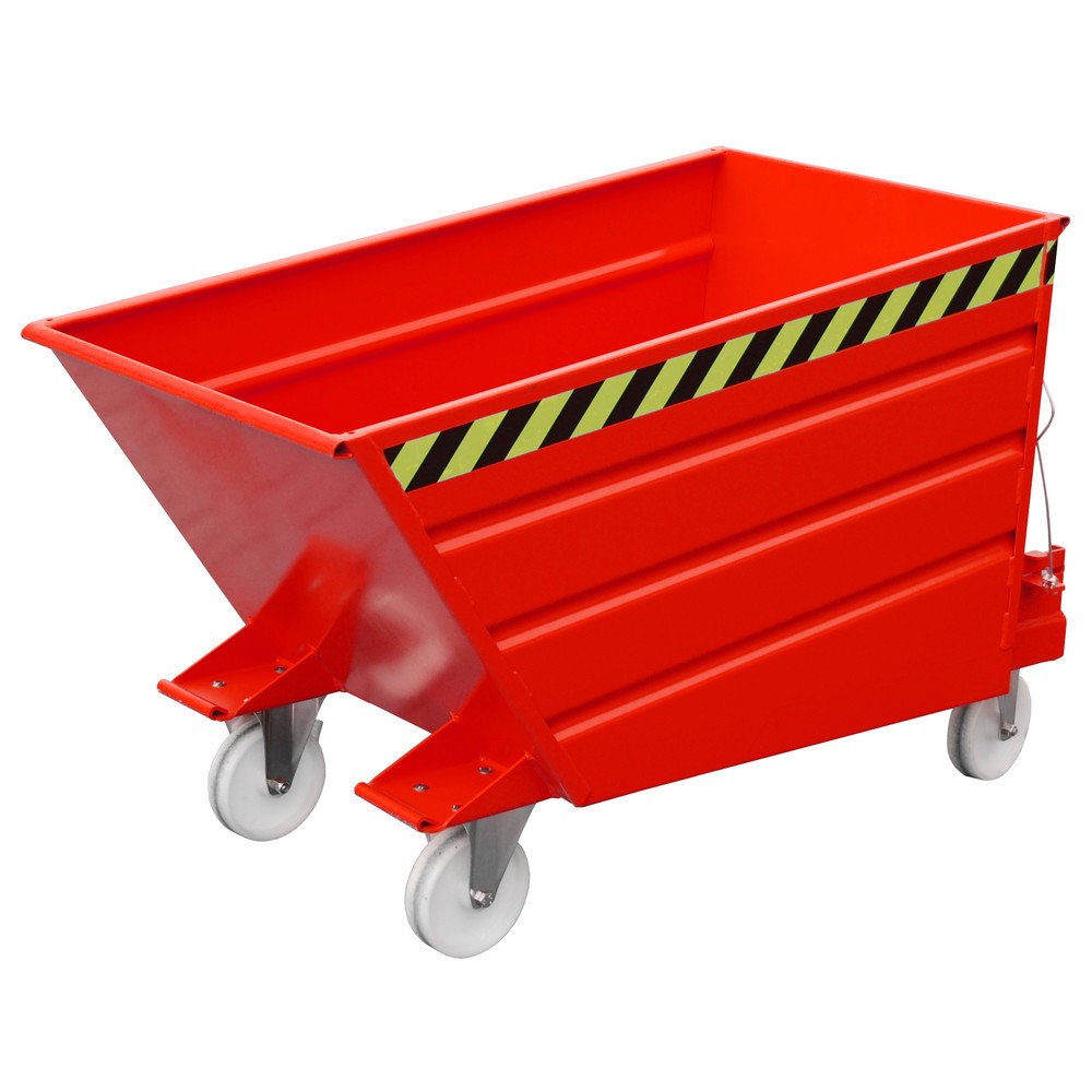 Product afbeelding: Bauer® Kantelbak compact, gelakt, volume 0,5 m³, RAL 3000 vuurrood