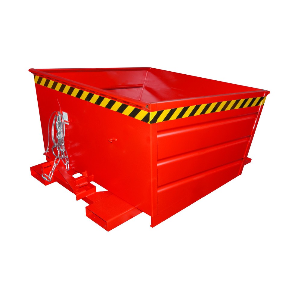 Product afbeelding: Bauer® Kantelbak compact, gelakt, volume 0,8 m³, RAL 3000 vuurrood