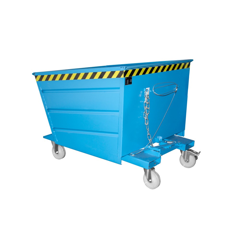 Product afbeelding: Bauer® Kantelbak compact, gelakt, volume 1 m³, RAL 5012 lichtblauw