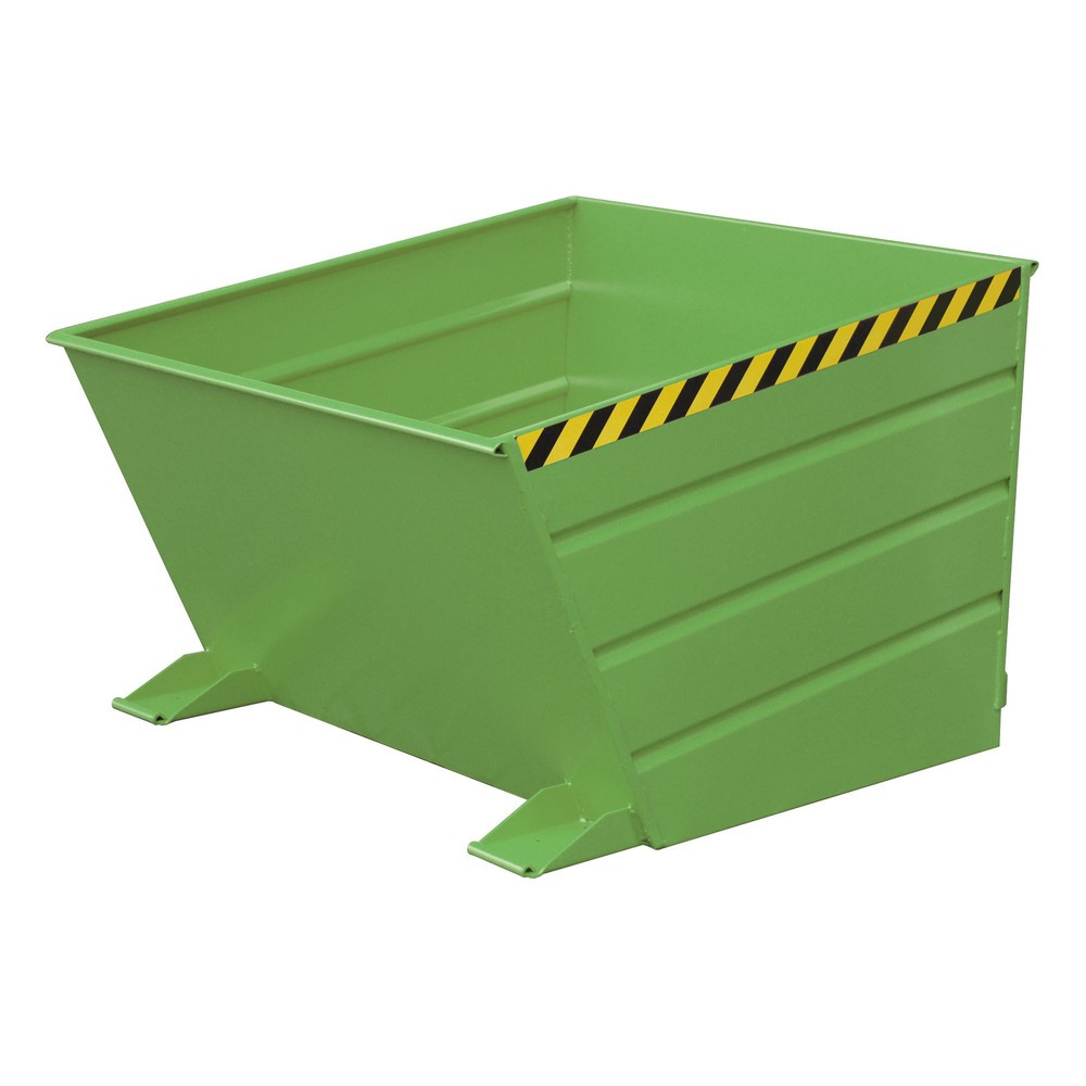 Product afbeelding: Bauer® Kantelbak compact, gelakt, volume 1 m³, RAL 6011 resedagroen