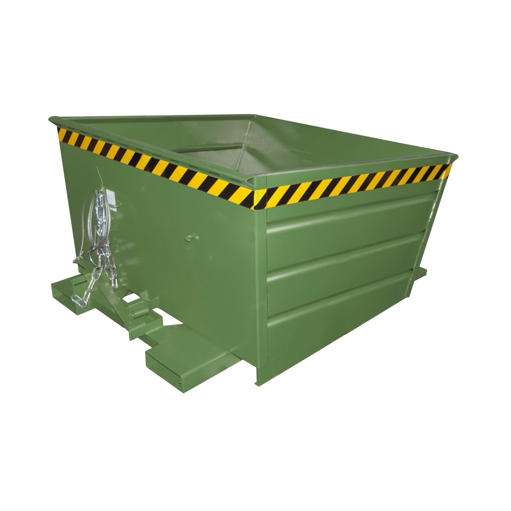 Product afbeelding: Bauer® Kantelbak compact, gelakt, volume 0,8 m³, RAL 6011 resedagroen