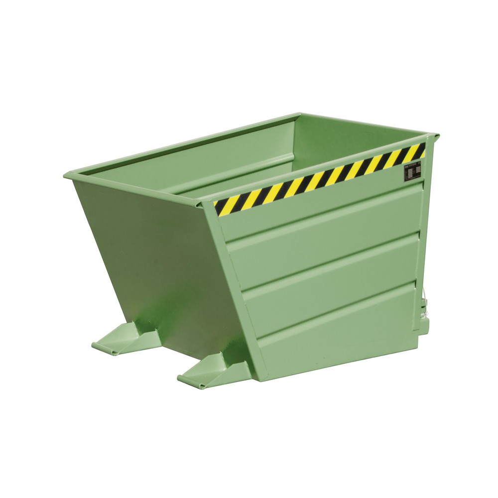 Product afbeelding: Bauer® Kantelbak compact, gelakt, volume 0,65 m³, RAL 6011 resedagroen
