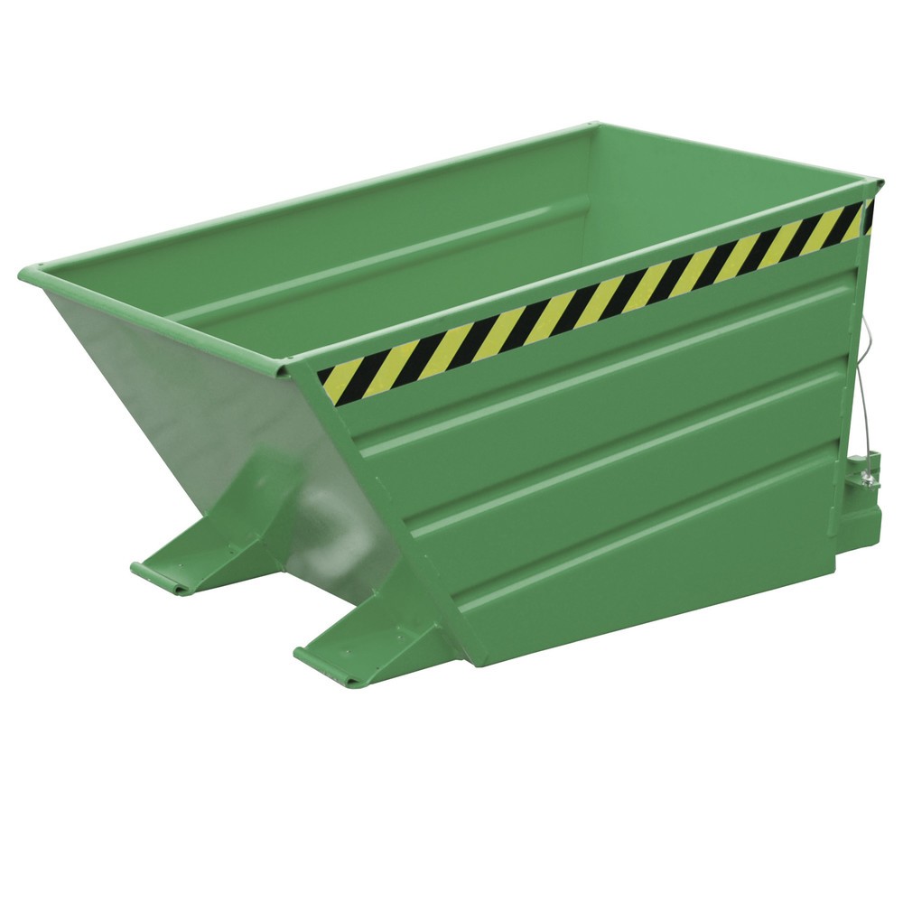 Product afbeelding: Bauer® Kantelbak compact, gelakt, volume 0,5 m³, RAL 6011 resedagroen
