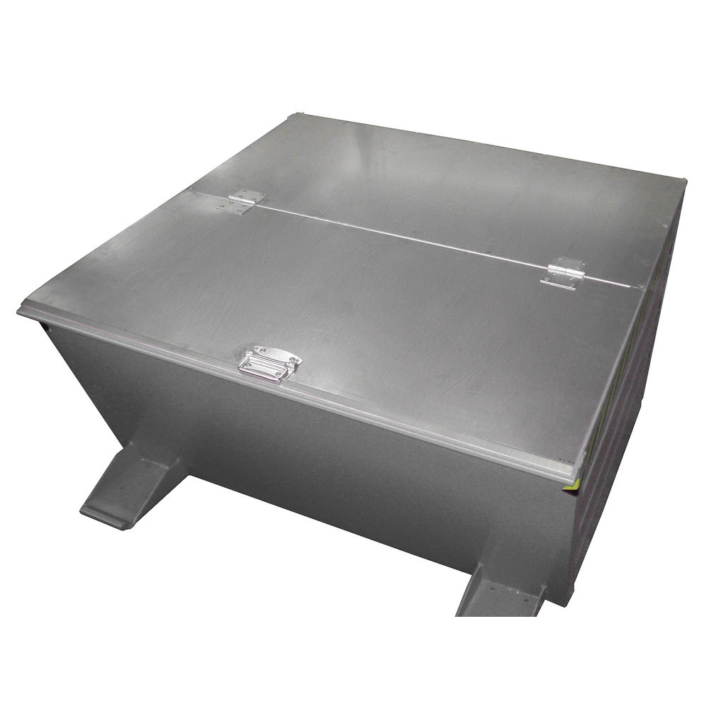Product afbeelding: Bauer® Kantelbak compact, gelakt, volume 0,8 m³, RAL 7005 muisgrijs