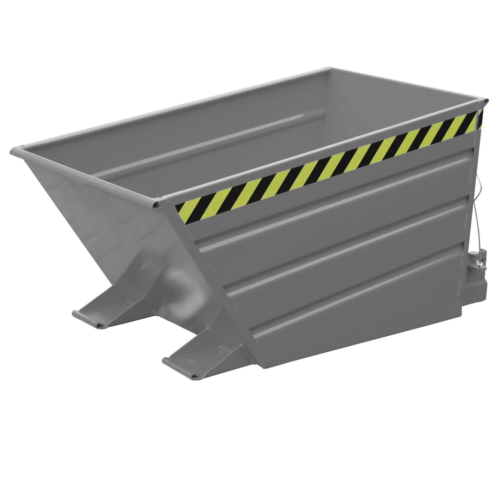 Bauer® Kantelbak compact, gelakt, volume 0,5 m³, RAL 7005 muisgrijs Product afbeelding: Bauer® Kantelbak compact, gelakt, volume 0,5 m³, RAL 7005 muisgrijs