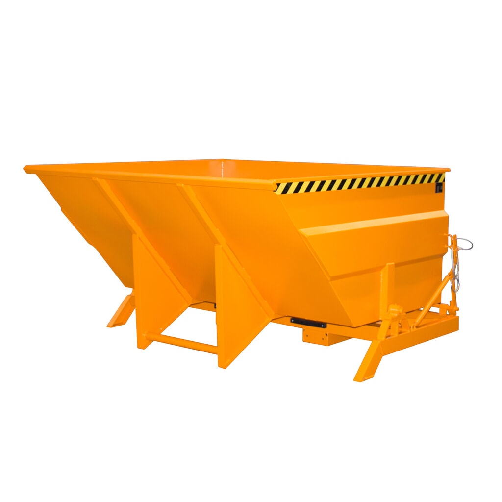 Bauer® Kantelbak, groot volume, gelakt, volume 3 m³, RAL 2000 geeloranje Product afbeelding: Bauer® Kantelbak, groot volume, gelakt, volume 3 m³, RAL 2000 geeloranje