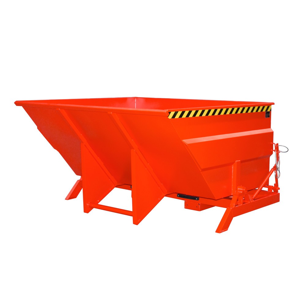 Product afbeelding: Bauer® Kantelbak, groot volume, gelakt, volume 3 m³, RAL 3000 vuurrood