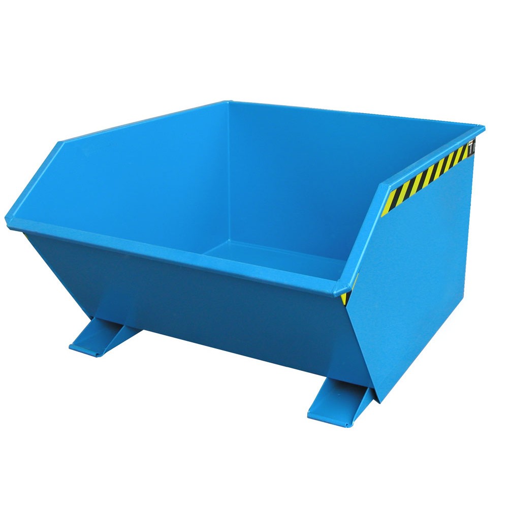 Product afbeelding: Bauer® Kantelbak, lage bouwhoogte, gelakt, volume 1 m³, RAL 5012 lichtblauw