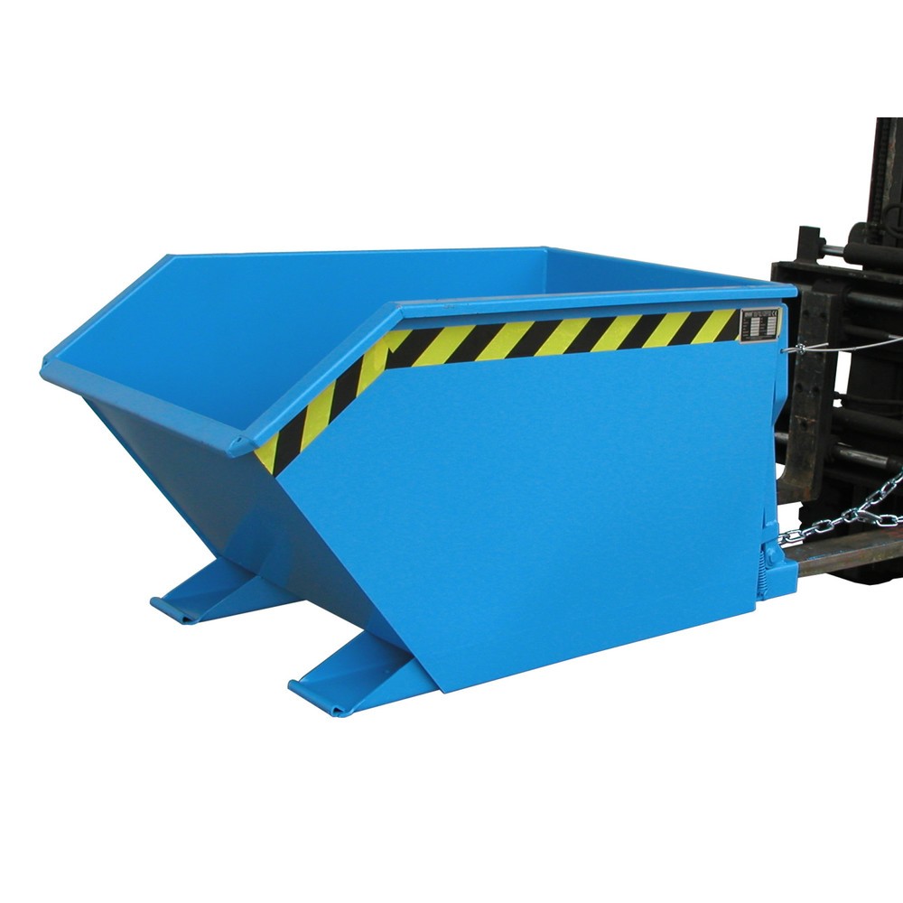 Productafbeelding nr. 1: Bauer® Kantelbak, lage bouwhoogte, gelakt, volume 0,5 m³, RAL 5012 lichtblauw