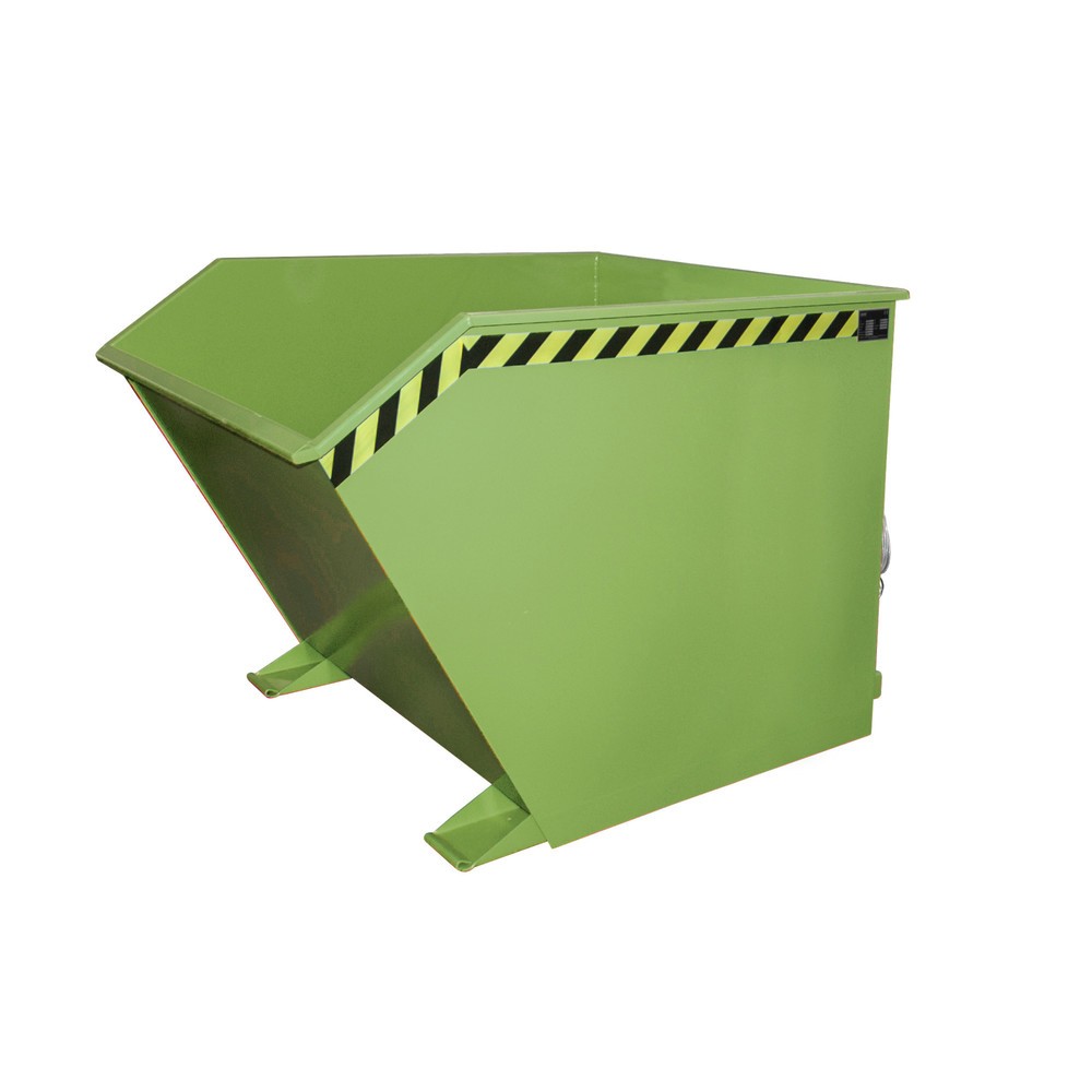 Productafbeelding nr. 1: Bauer® Kantelbak, lage bouwhoogte, gelakt, volume 1,5 m³, RAL 6011 resedagroen