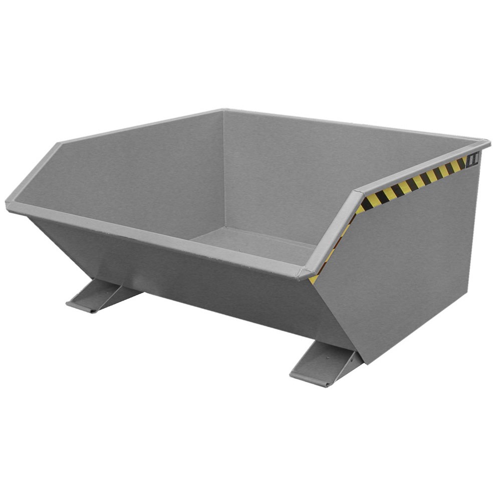 Productafbeelding nr. 1: Bauer® Kantelbak, lage bouwhoogte, gelakt, volume 0,75 m³, RAL 7005 muisgrijs