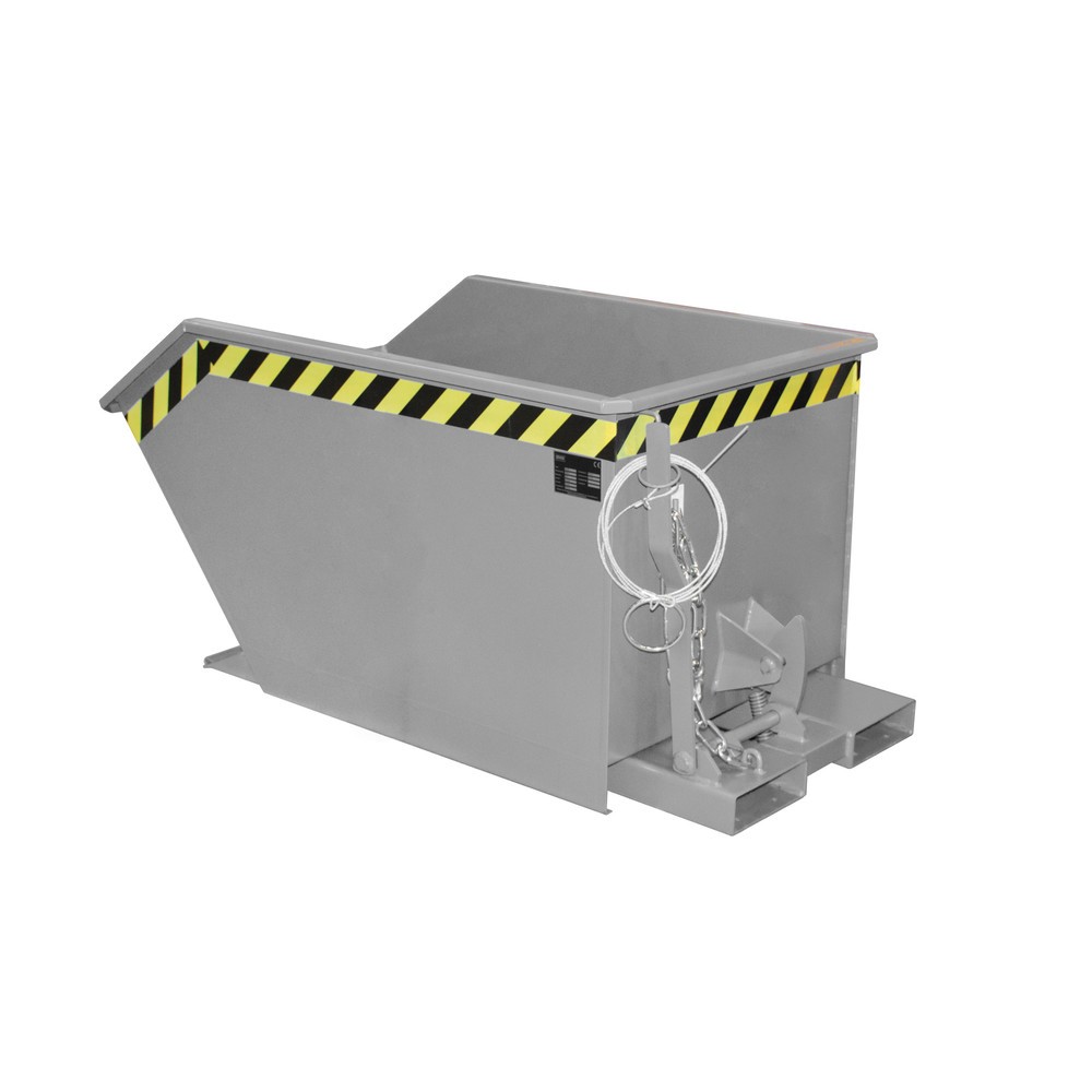 Productafbeelding nr. 1: Bauer® Kantelbak, lage bouwhoogte, gelakt, volume 0,5 m³, RAL 7005 muisgrijs
