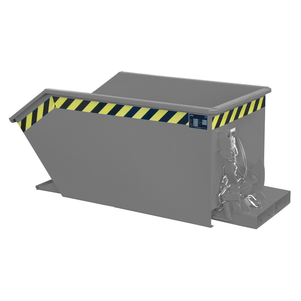 Productafbeelding nr. 1: Bauer® Kantelbak, lage bouwhoogte, gelakt, volume 0,3 m³, RAL 7005 muisgrijs