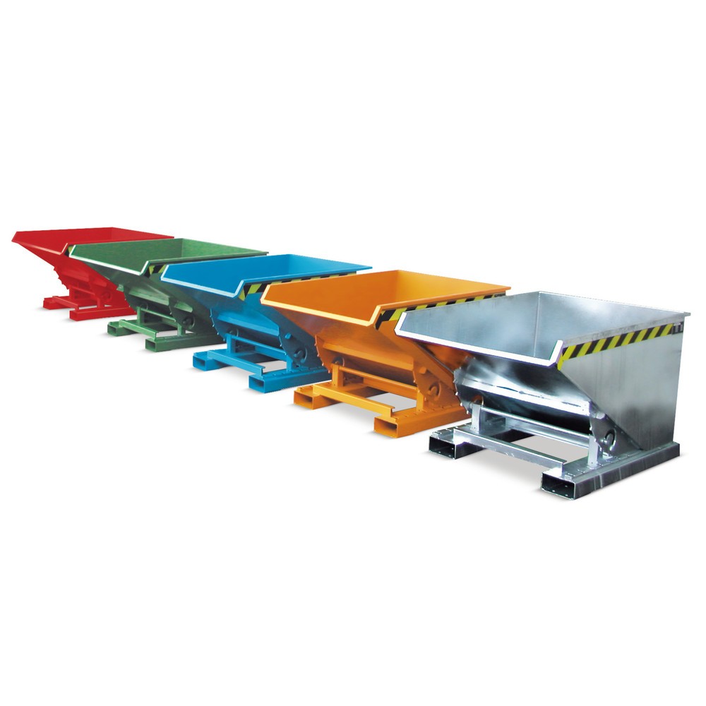 Productafbeelding nr. 1: Bauer® kantelbak met afrolmechanisme, verzinkt, draagvermogen 1.000 kg, volume 0,9 m³
