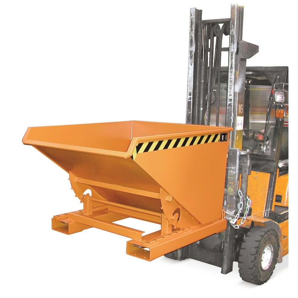 Productafbeelding nr. 4: Bauer® Kantelbak met afrolmechanisme, gelakt, volume 0,3 m³, RAL 6011 resedagroen
