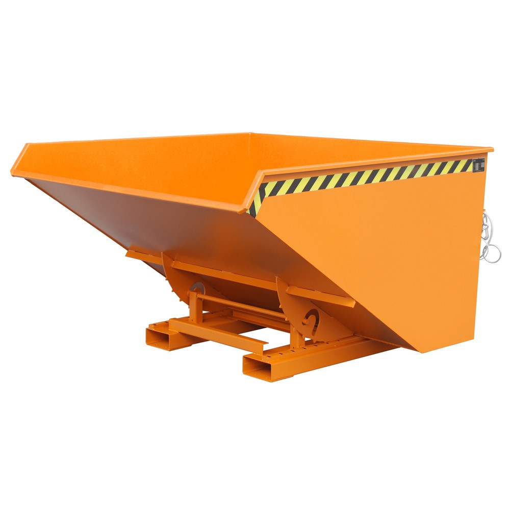 Productafbeelding nr. 1: Bauer® Kantelbak met afrolmechanisme, gelakt, volume 2,1 m³, RAL 2000 geeloranje
