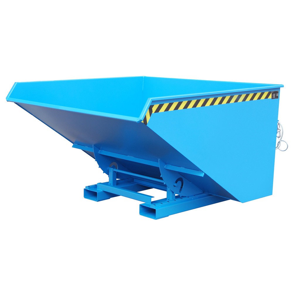 Productafbeelding nr. 1: Bauer® Kantelbak met afrolmechanisme, gelakt, volume 2,1 m³, RAL 5012 lichtblauw