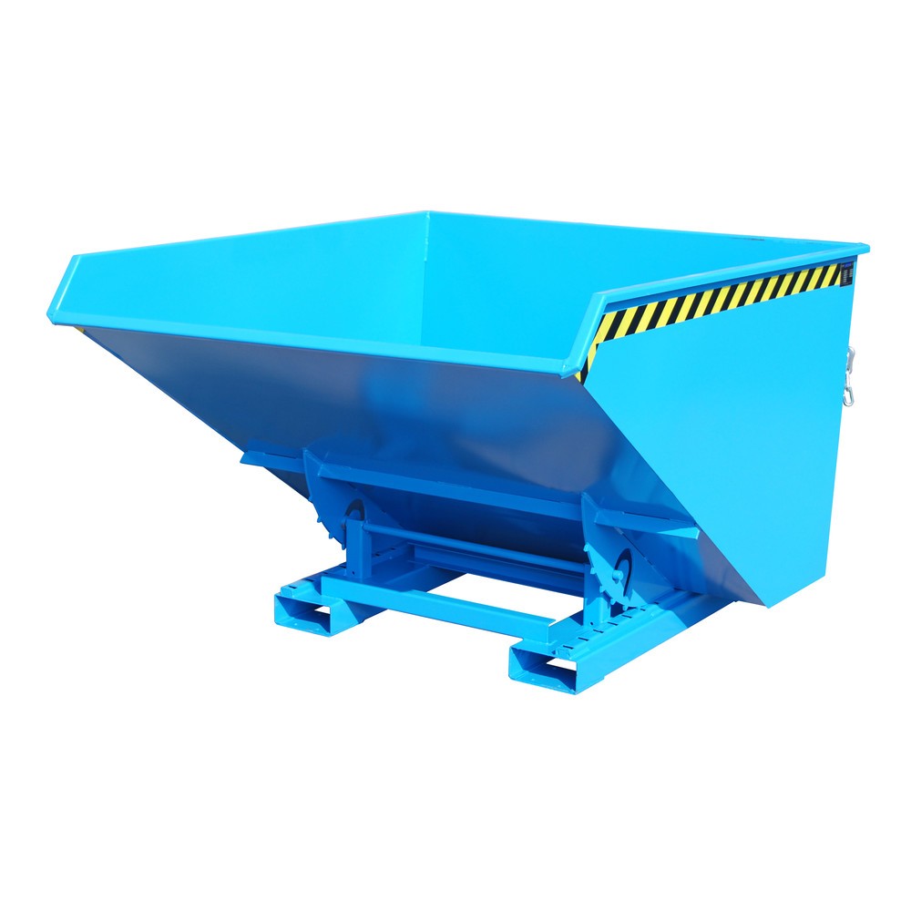 Productafbeelding nr. 1: Bauer® Kantelbak met afrolmechanisme, gelakt, volume 1,7 m³, RAL 5012 lichtblauw