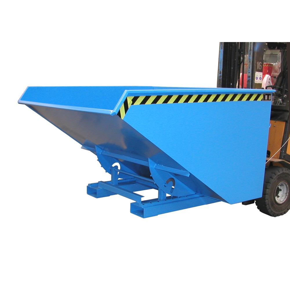 Productafbeelding nr. 1: Bauer® Kantelbak met afrolmechanisme, gelakt, volume 1,2 m³, RAL 5012 lichtblauw