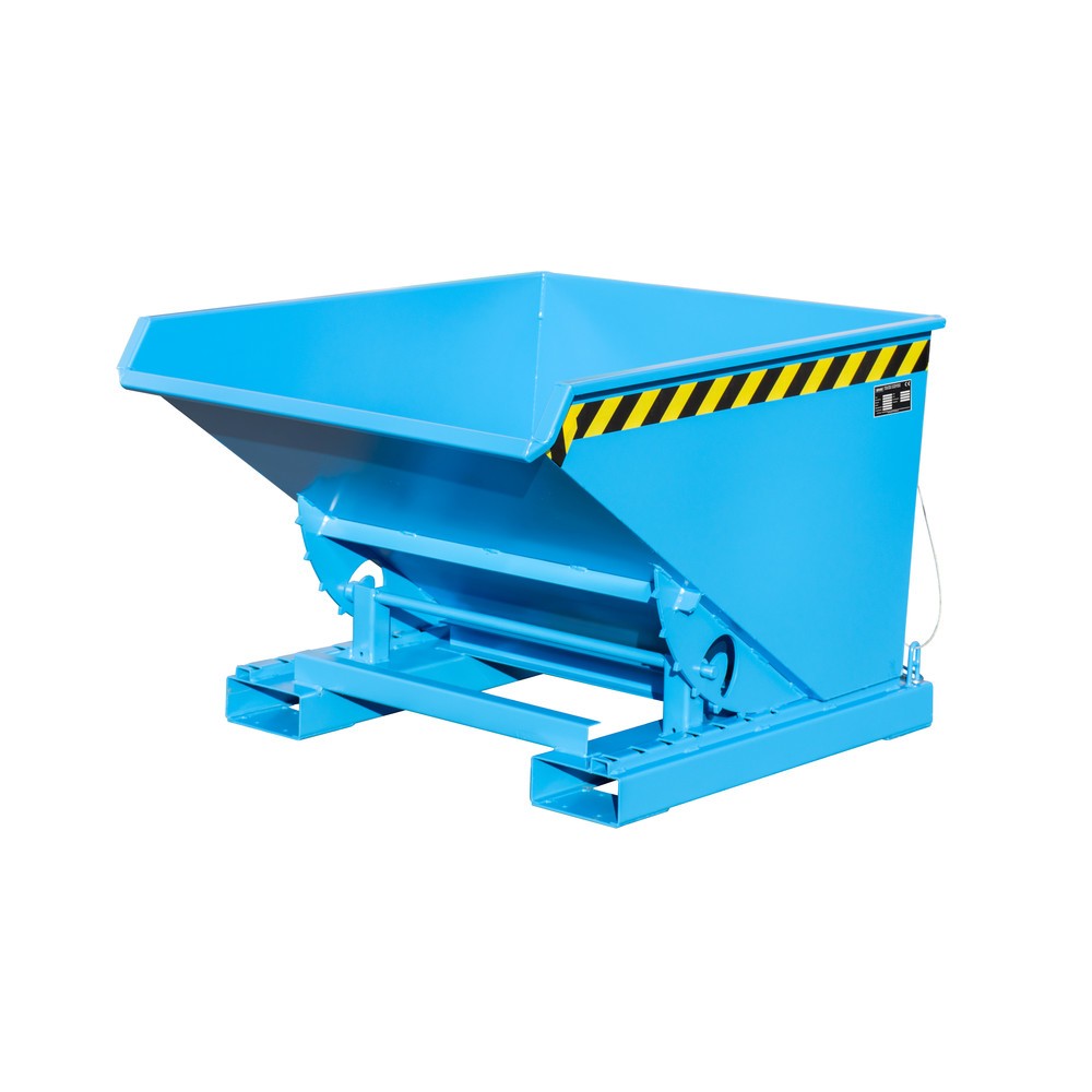 Productafbeelding nr. 1: Bauer® Kantelbak met afrolmechanisme, gelakt, volume 0,6 m³, RAL 5012 lichtblauw