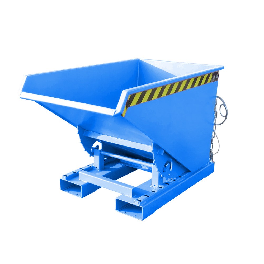Productafbeelding nr. 1: Bauer® Kantelbak met afrolmechanisme, gelakt, volume 0,3 m³, RAL 5012 lichtblauw