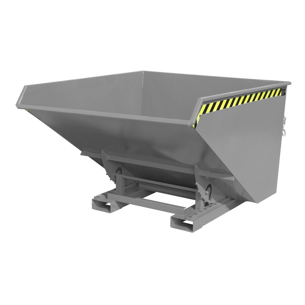 Productafbeelding nr. 1: Bauer® Kantelbak met afrolmechanisme, gelakt, volume 1,7 m³, RAL 7005 muisgrijs